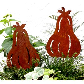 LB H&F Lilienburg Garden Stake, Rusted Metal