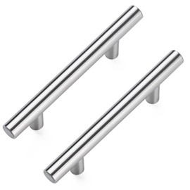 Aegero 4 Pack Cabinet Pulls Brushed Nickel Stainless Cabinet Handles, for Kitchen and Bathroom Cabinets, 5 Inch Length, 3 Inch Hole Center
