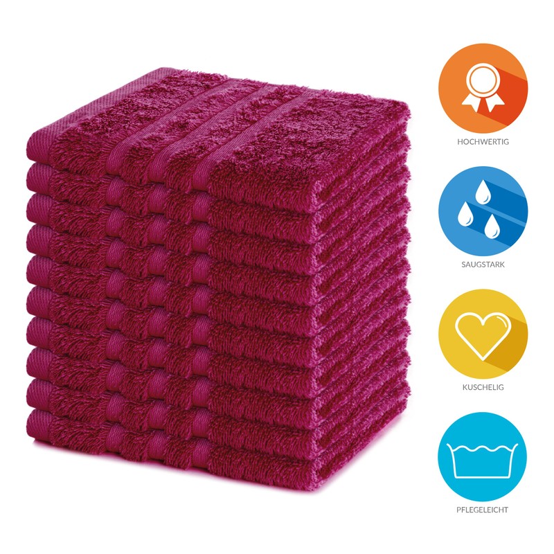 Lavea Elena Terry Towel Set of 10 Flannel 30 x