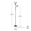 Globe Electric 67135 Delilah Floor Lamp, Black
