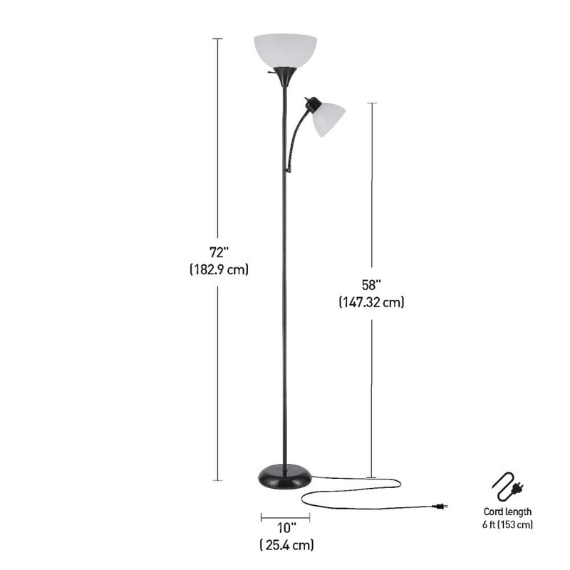 Globe Electric 67135 Delilah Floor Lamp, Black