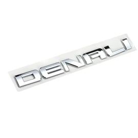 Denali 1-PC Nameplate Emblem HD Badge for GMC Yukon & Sierra 2007-2020 Models - Genuine Replacement Emblem - Chrome Finish