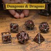 Beholder DND Dice Set, Eye Monster Metal Dice, ZHOORQI 7PC/Set