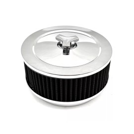 HRC 2 Barrel Carburetor Air Cleaner 2 BBL 2-5/8" Neck Diameter Holley Ford Black