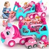 7 in 1 Carrier Truck Cars for Toddlers Girls, Girls