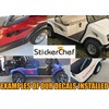 Shark Teeth Eyes Decal Set, 18x10 inches, Golf Cart Graphics,