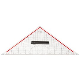 M + R 723320100 Square 32 cm Acrylic Glass Transparent, Backing – Red