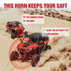 Nilight 12V UTV Horn Wiring Harness Kit with Blue LED Momentary Rocker Switch 60DB Horn Compatible with Polaris RZR Ranger Can Am Kawasaki Teryx Arctic Cat Yamaha Rhino Golf Cart Tractors