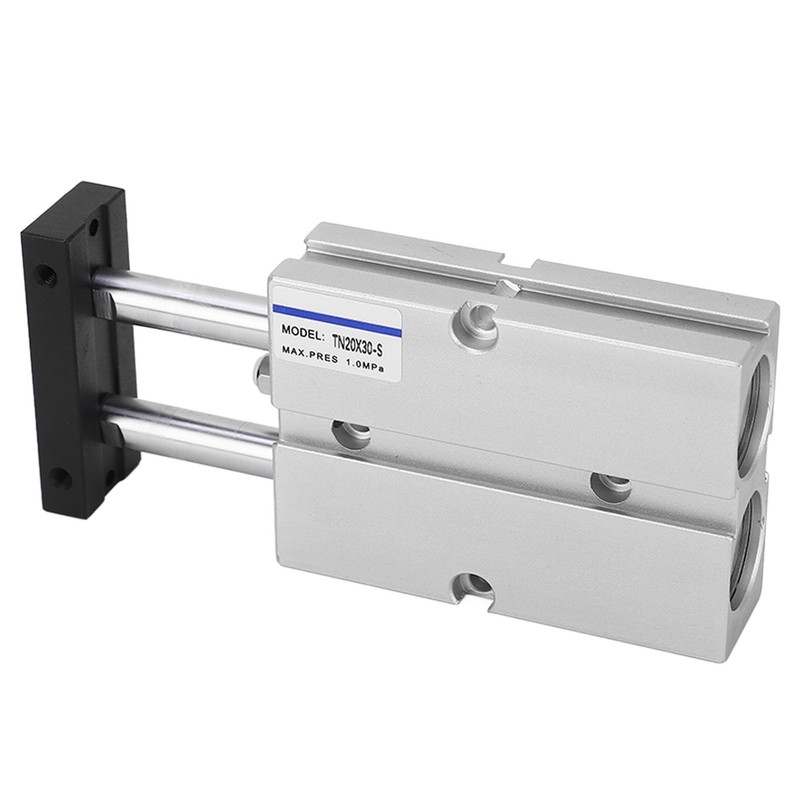 Air Cylinder Pneumatic 2 Piston Rod 2 Shaft Double Action