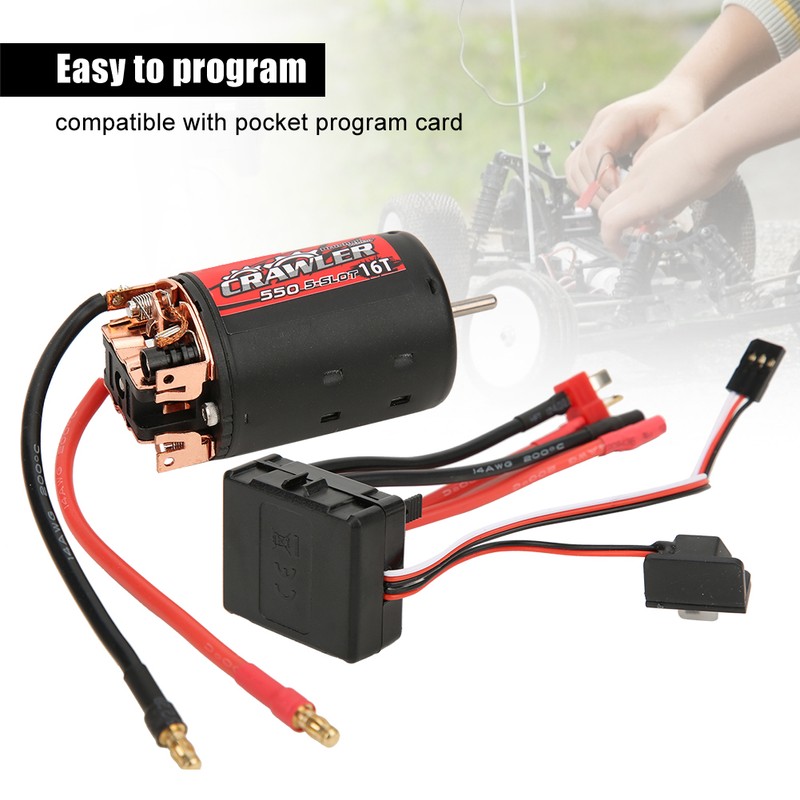 SURPASS 5-Slot 550 0.57 Wire 16T Brushed Motor +BCD80A ESC