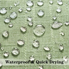 Kevin Textile Pack of 2 Outdoor Waterproof Pillow Covers Decorative Farmhouse Throw Pillow Covers Spring Checkered Couch Pillow Covers Spring for Patio Tent Bed Sofa Living Room 24x24 Inch Sage Green