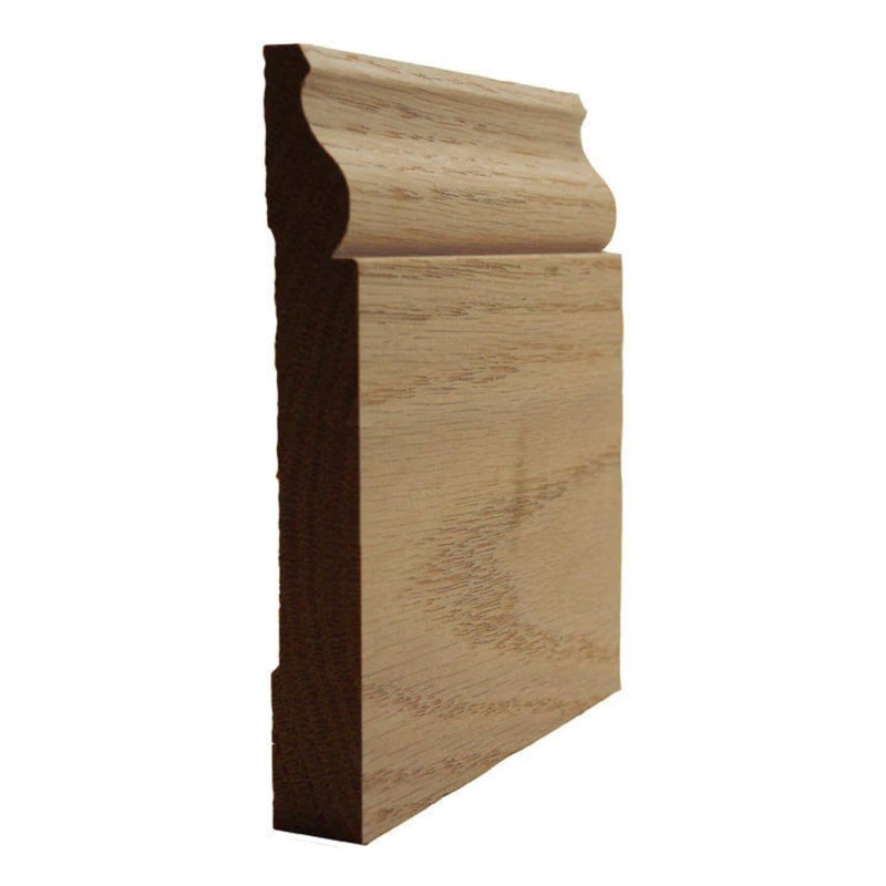 EWBB12 Colonial Baseboard 5-1/4" Tall x 11/16" Moulding. Unfinished, Sapele