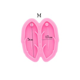 Feather Shape Earring Silicone Molds for Making Resin Jewelry Epoxy Resin Molds Earring Jewelry Resin Silicone Casting Molds for DIY Women Earrings, Resin Jewelry, Pendant Craft