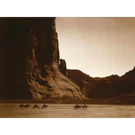 ART.COM Wall Photographic Print Navajos, Canyon De Chelly, c.1904 by Edward S^ Curtis, 32" x 24"