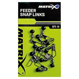 Matrix Fishing Carabiner Feeder Snap Links Size 10 Pieces Size 12
