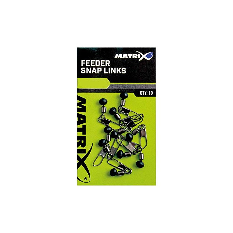 Matrix Fishing Carabiner Feeder Snap Links Size 10 Pieces Size