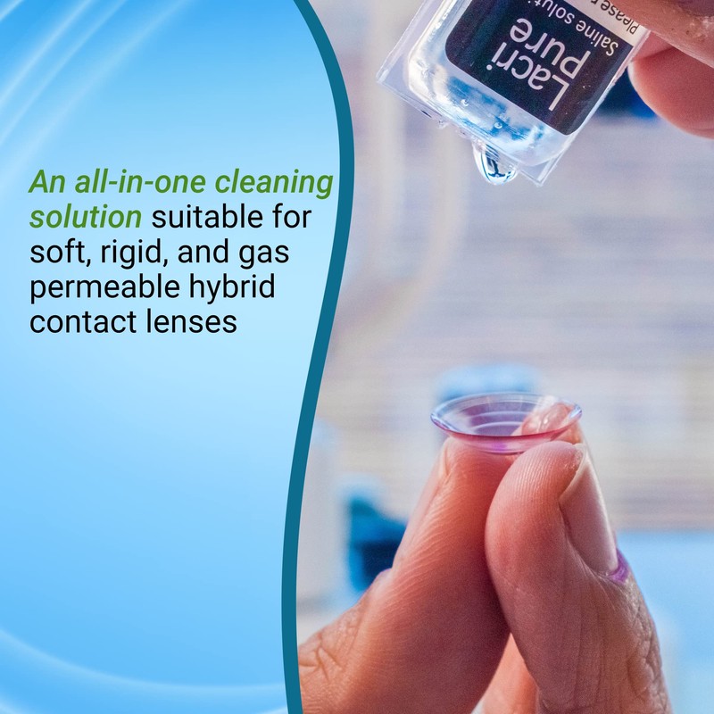 Menicon LacriPure Saline Contact Lens Solution, for Lens Rinse &