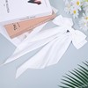 Large Hair Bow Clips for Women, White Silky Satin Hair