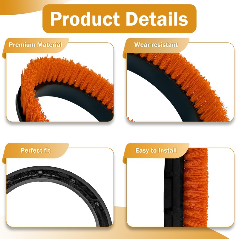 237047 Orbiter Orange Scrub Brush for ORB550MC Orbiter Floor Machine,