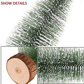 HONGECB Mini Christmas Tree, 9 Pieces Mini Artificial Christmas Tree, Mini Christmas Tree with Snow Effect, Small with Wooden Base, Christmas Table Decoration, 10/15/20 cm