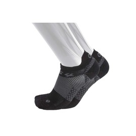 OS1st Plantar Fasciitis Socks FS4, Plantar Fasciitis Relief, Arch Support and Overall Foot Health (No Show, Merino, Black, Large)