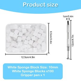 100 Pcs Nail Sponges for Ombre Art with Metal Grabber & Ombre Brush ，Nail Art Tools ，Perfect for Gradient Nail Designs