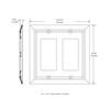 Architectural Double Decorator Wall Plate, Flat Black, Packaging May Vary