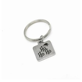 Christmas Ho Ho Ho Charm Keychain, New Car Gift, Stocking Stuffer, Son Gift, Daughter, Husband, Wife, Gift For Her, Gift For Him