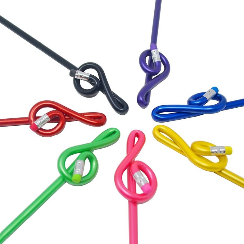 KingPoint Treble Clef Pencil 7pcs Cartoon Musical Note Shape Pencil