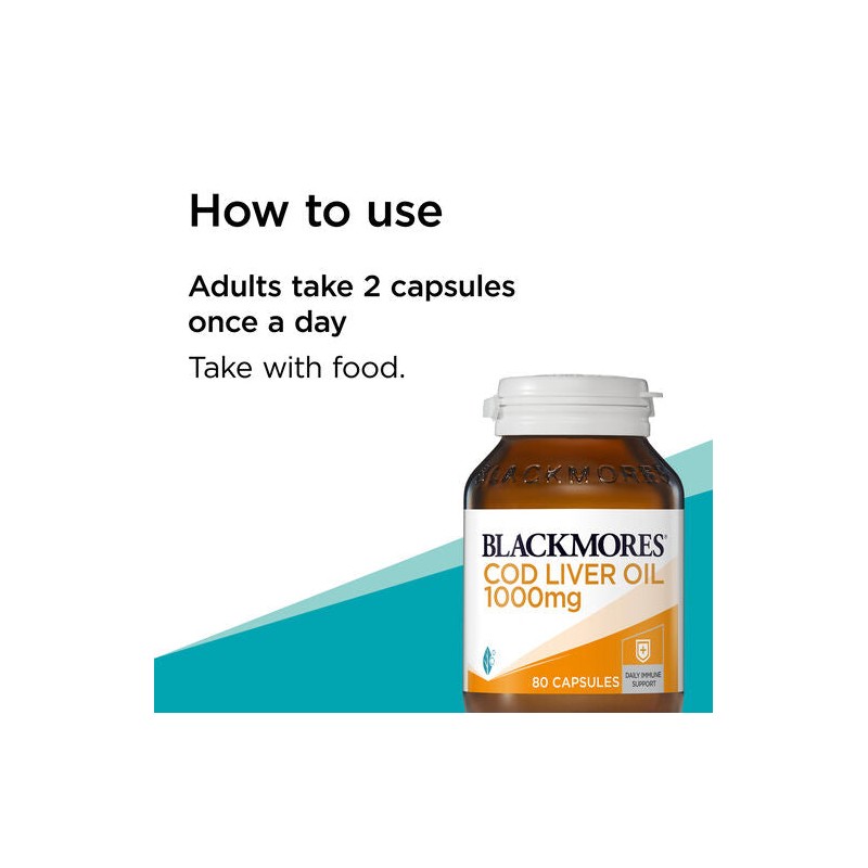 Blackmores Cod Liver Oil 1000mg 80 Capsules