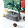 Hasense Porcelain Butter Dish with Lid, Covered Butter Container with