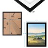 HUKONHEP 7x12 Black Picture Frames, Photos Frame with Plexiglass, Wall