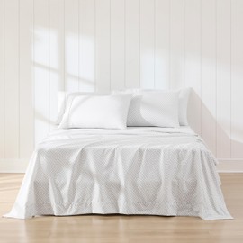 Lush Decor Circus Wavy Checks Sheet Set 6 Piece Set Queen Light Gray - Checkered Sheets - Teen Bed Sheets - Geometric - Retro Decor