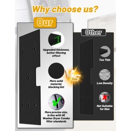 4-Pack WH01X35719 Lint Filter - for Ge Washer Dryer Combo - Hand Washable and Reusable - for Models: PFQ97HSPV0DS