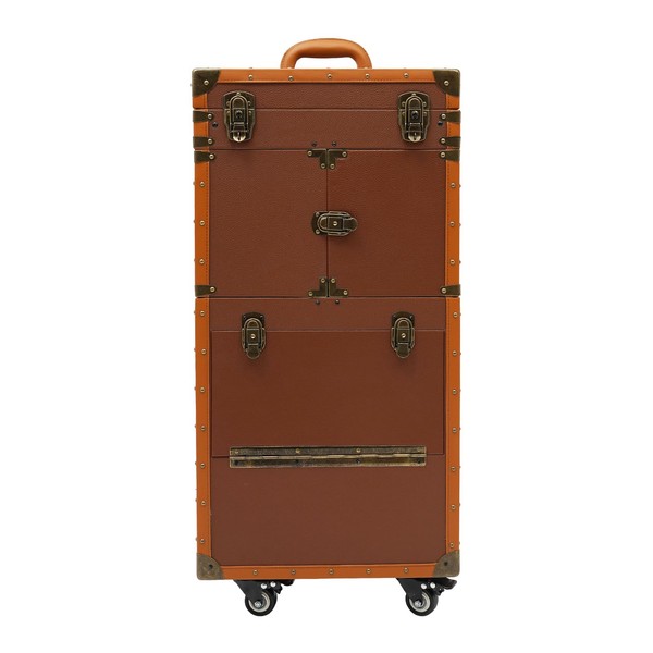 QUEMARQUE Rolling Makeup Train Case with Drawer, Large Capacity Lockable