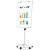 QUEENLINK Mobile Whiteboard, 40"x28" Magnetic White Board with Stand, Height