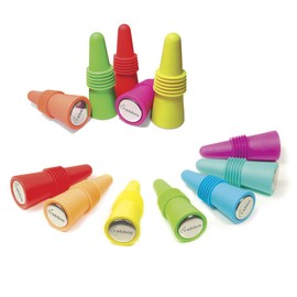 Metrokane 6119 Rabbit Wine Bottle Stoppers 2-Pack in Multi-Color (Colors Selected Randomly)
