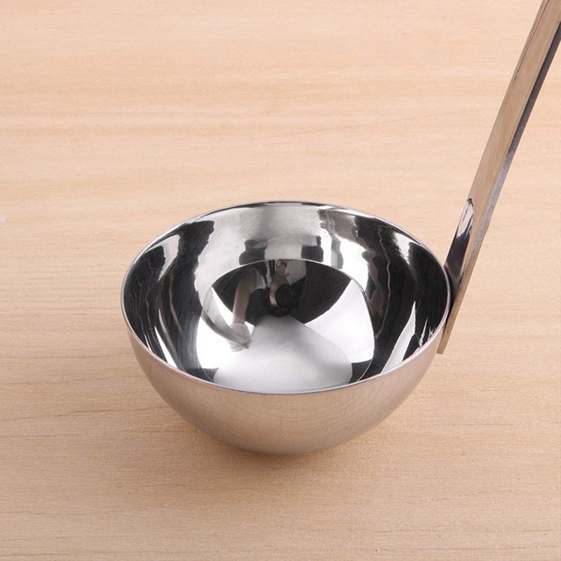 Soup Ladle Stainless Steel Professional Serving Ladle Bottom Ladle with
