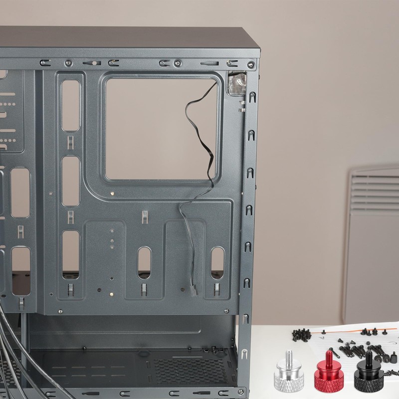 sourcing map 12pcs M3x6mm Knurled Thumb Screw Computer Case Threaded