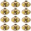 12 PCS Zinc Plated Round Tee Nuts,3-Hole T-Nuts for Furnitures