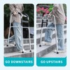 NORTTA Foldable Stair Climbing Walker for Seniors, Adjustable 4-Leg Height