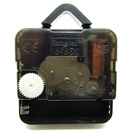 Dans Clock Shop New Replacement 6168s Sangtai Without Tic-Tac Quartz Clock Movement Motor Mechanism - Black, Medium - 10mm Gold Thread