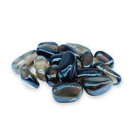 TENET - Pack of 5 Cut Natural Stone Tumbled Stones for Healing Stone Therapy, Reiki and Meditation - 20-25 mm (Smoky Quartz)