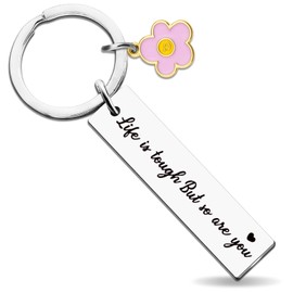 Ikacvb Mental Health Gifts Inspirational Keychains For Women Friends Unique Thinking Of You Gifts For Women Encouragement Keyring Christmas Young Adult Gifts Women