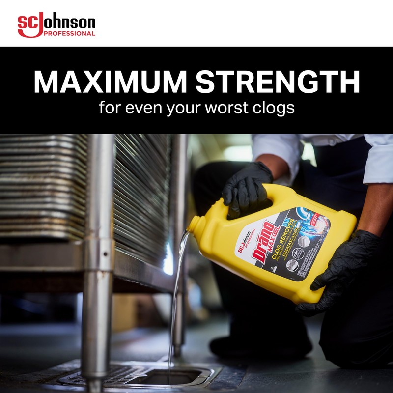 SC Johnson Professional Drano 696642 Max Gel Clog Remover, Bleach