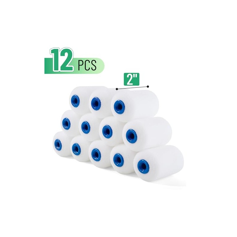 Bates Choice Foam Paint Roller Covers, 2", 12 Pack, High
