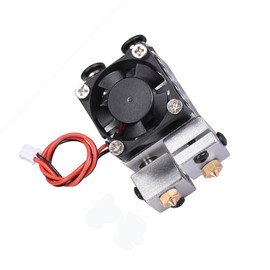 Dual Color 2 in 2 Out Extruder 24V 40W for 3D Printer 1.75mm Filament Multi-Extrusion V6 Bowden Hotend Kit 0.4mm Nozzle (Silver)