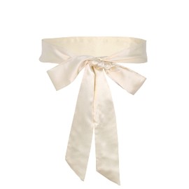 TeeYee Women's Satin Sash Waist Band 170 cm Long Girls Belt Obi Bel, White