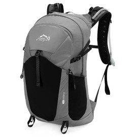 IX INOXTO Hiking Hydration Backpack with 3l Water Bladder for Women and Men 25L Water Backpack for Hiking, Cycling, Running, Climbing, Camping (Orange) (Grey)