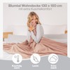 Blumtal Fleece Blanket 130 x 150 cm, Oeko-Tex Certified Cuddly